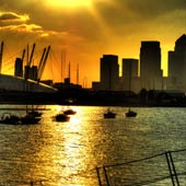 Golden Sunset at Canary Wharf
